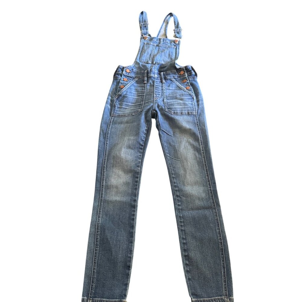 Madewell Women's Skinny Blue Denim Overalls, Size XXS